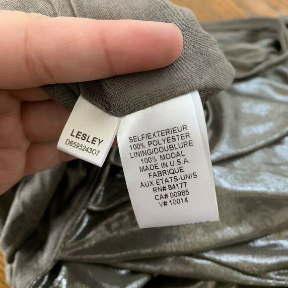 Diane Von Furstenberg Lesley‎ Liquid Metallic Babydoll Dress  Size 6 - Picture 7 of 7